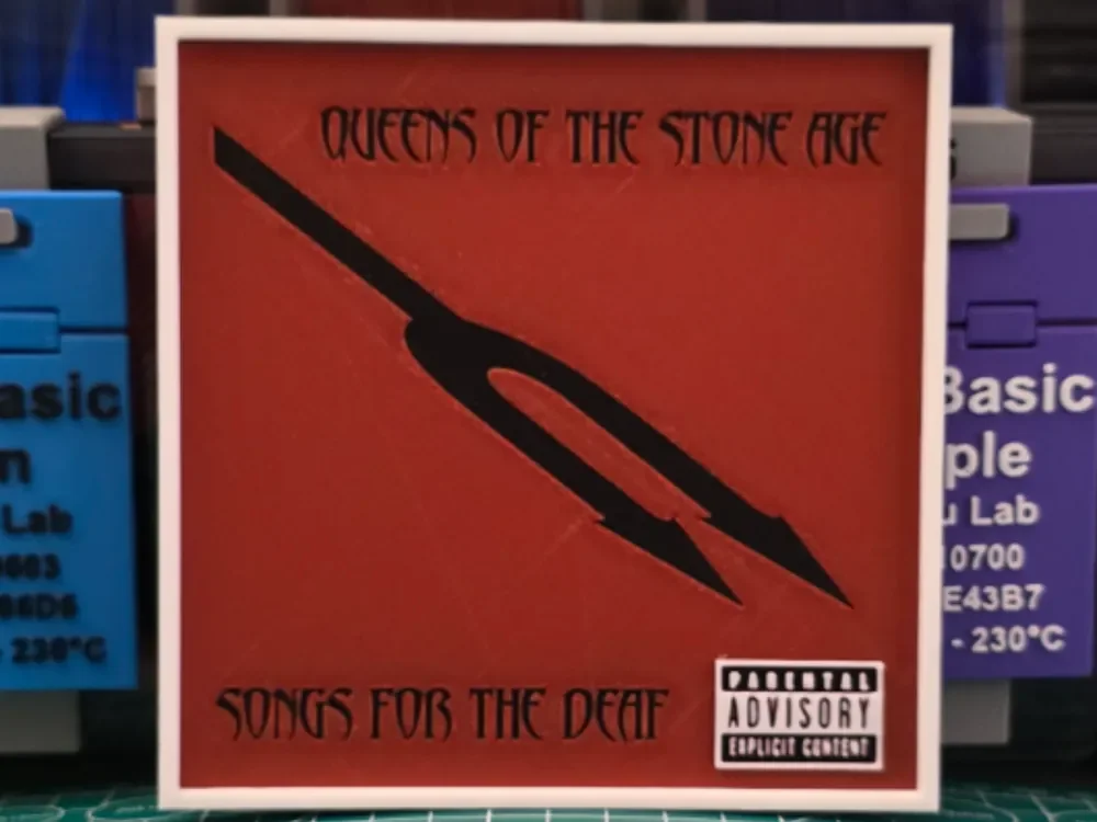 Queens of the Stone Age "Songs for the Deaf" Album by Lumpy3D HueForge model: Queens of the Stone Age "Songs for the Deaf" Album by Lumpy3D