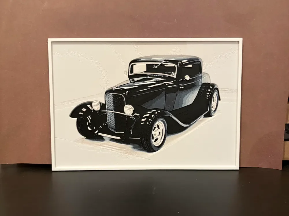 1932 Ford Coupe (Deuce Coupe) Hueforge by Estiv HueForge model: 1932 Ford Coupe (Deuce Coupe) Hueforge by Estiv