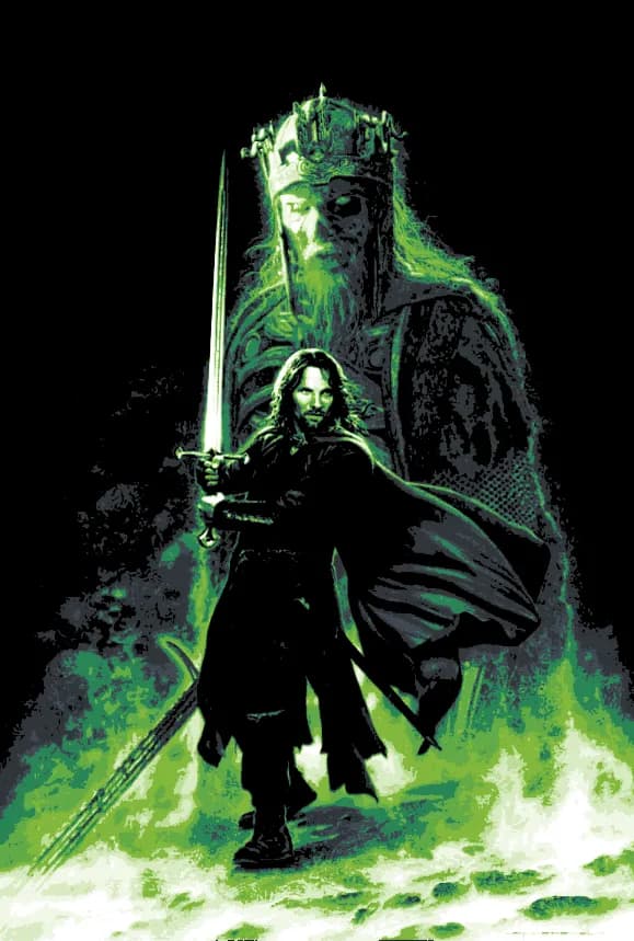 HueForge model: Hueforge - Lord of the Rings - Aragorn King Dead by Cloudy Nostalgia