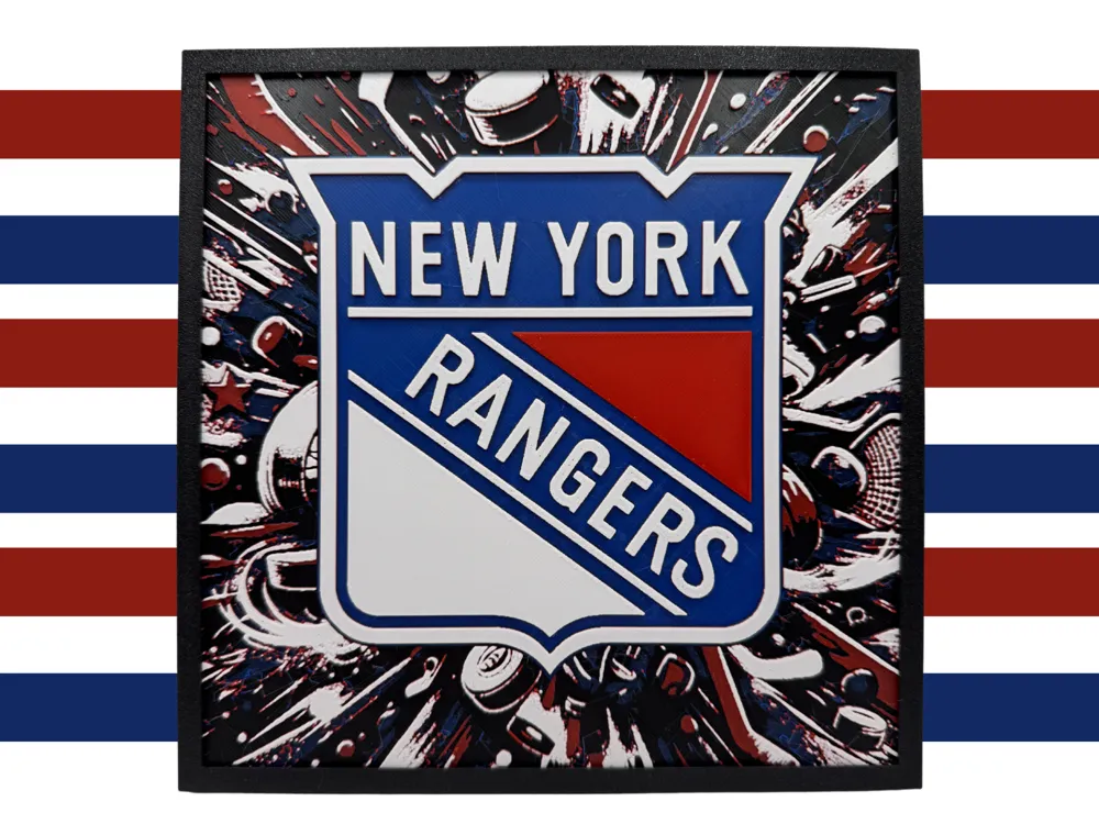 HueForge model: New York Rangers - Series 2 - NHL Hueforge by Canadian Gamer