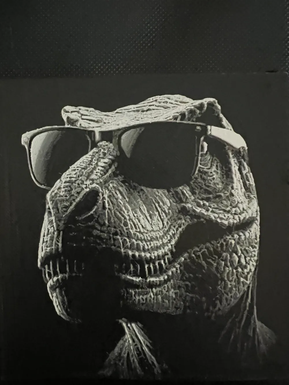 T-rex in Sunglasses by JustBe 3D Printing HueForge model: T-rex in Sunglasses by JustBe 3D Printing