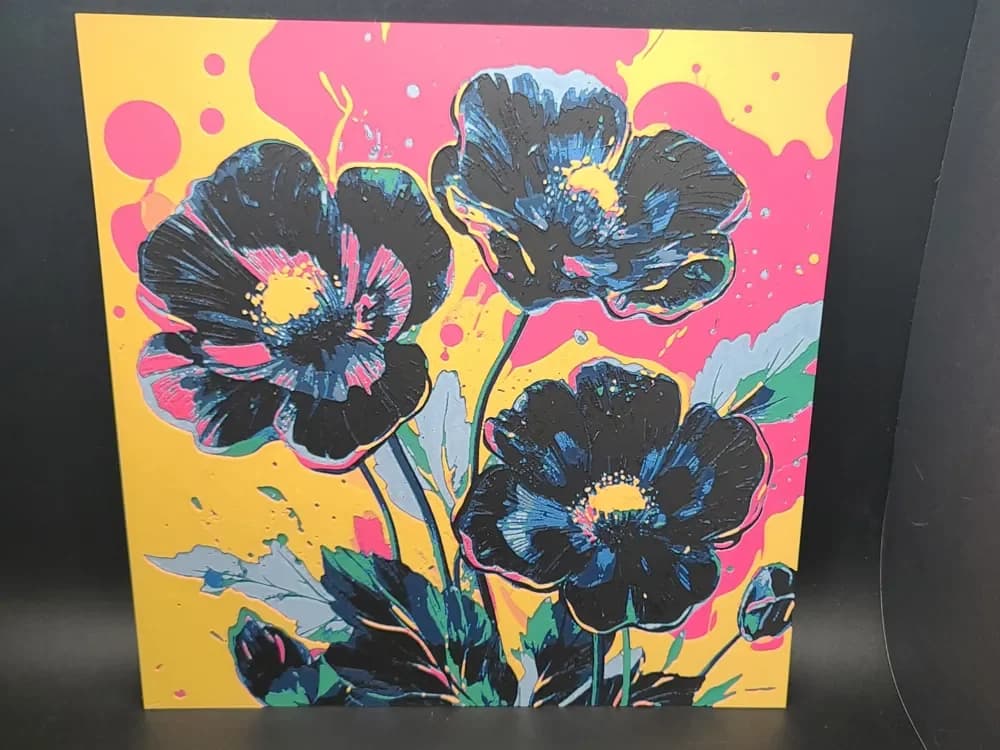 Trippy Flowers Hueforge by the_bearded_jedi HueForge model: Trippy Flowers Hueforge by the_bearded_jedi