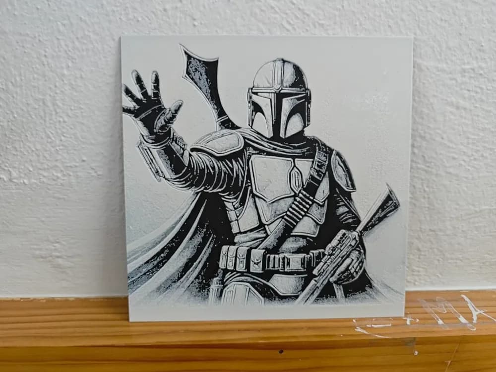 Hueforge The Mandalorian by Litolunar HueForge model: Hueforge The Mandalorian by Litolunar