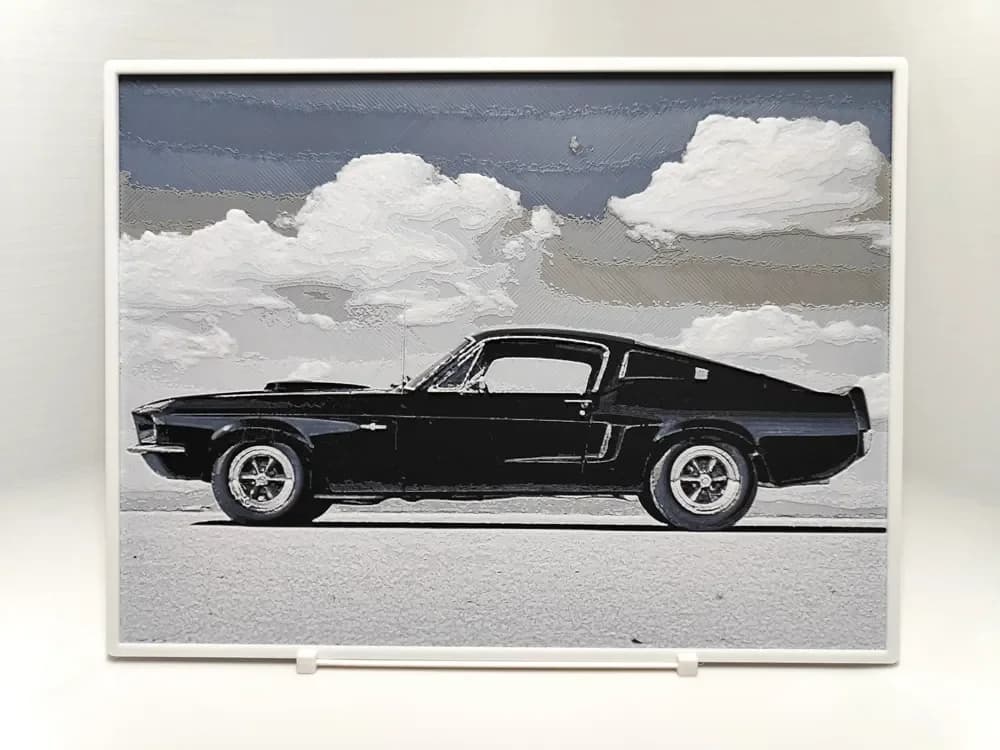 Ford Mustang GT500 – 1967 – Hueforge by BeaN HueForge model: Ford Mustang GT500 – 1967 – Hueforge by BeaN