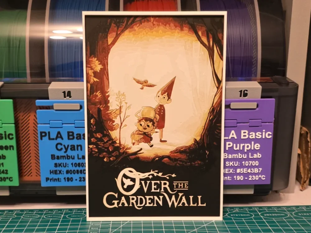 Over the Garden Wall Poster - Hueforge Art by Lumpy3D HueForge model: Over the Garden Wall Poster - Hueforge Art by Lumpy3D