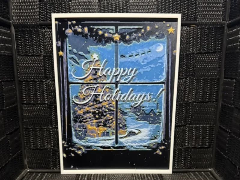 Happy Holidays Greeting Card by JoDau HueForge model: Happy Holidays Greeting Card by JoDau