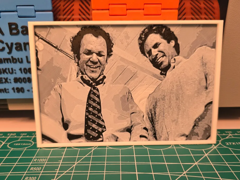 Step Brothers Bathroom Bonding - Hueforge Art by Lumpy3D HueForge model: Step Brothers Bathroom Bonding - Hueforge Art by Lumpy3D