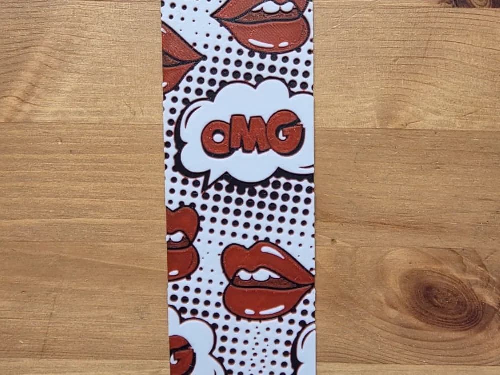 Omg Lips Bookmark by Morganja HueForge model: Omg Lips Bookmark by Morganja