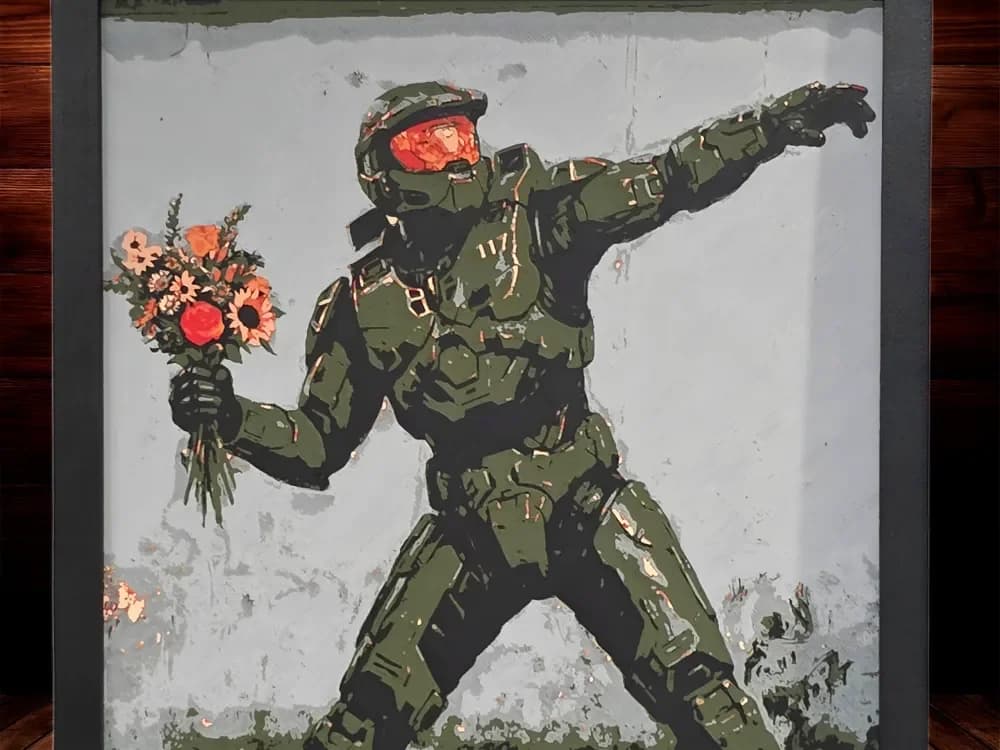 Master Chief - Banksy/Retro Gaming Series pt 7/9 Master Chief - Banksy/Retro Gaming Series pt 7/9