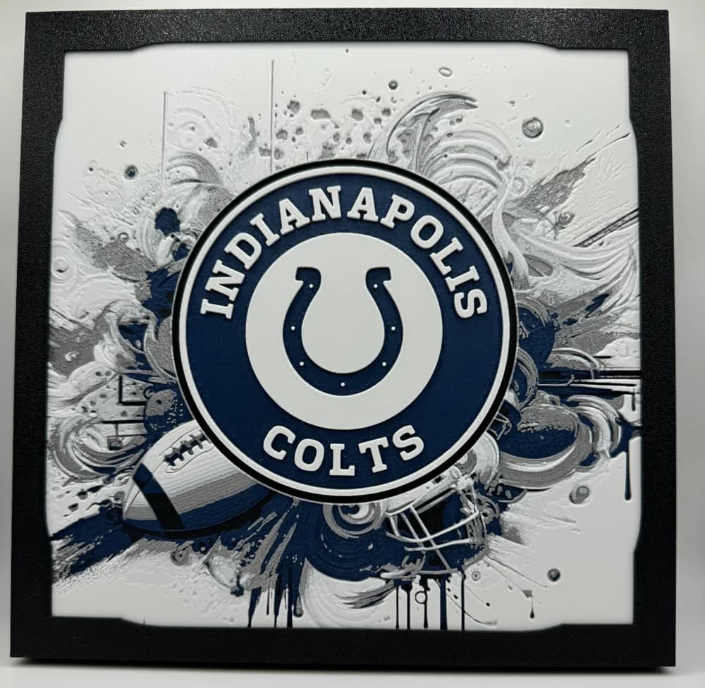 Indianapolis Colts - NFL Hueforge by Canadian Gamer HueForge model: Indianapolis Colts - NFL Hueforge by Canadian Gamer