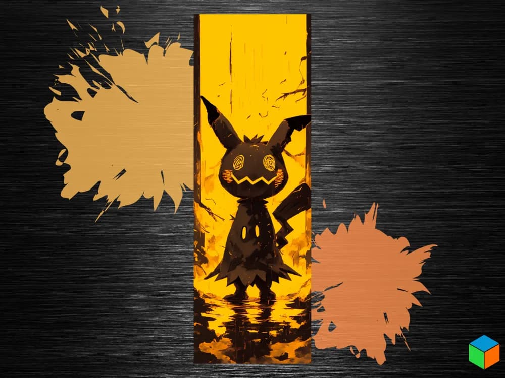 HueForge model: Mimikyu Bookmark – Shadows and Secrets by 3D Prints By Vic
