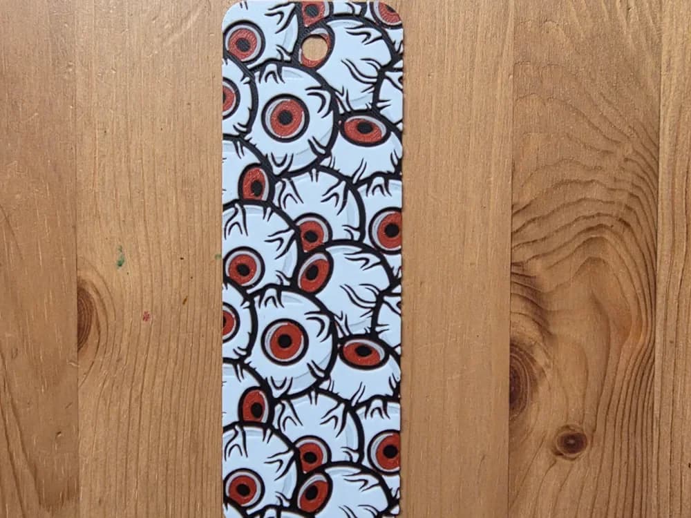 Spooky Eye Bookmark by Morganja HueForge model: Spooky Eye Bookmark by Morganja