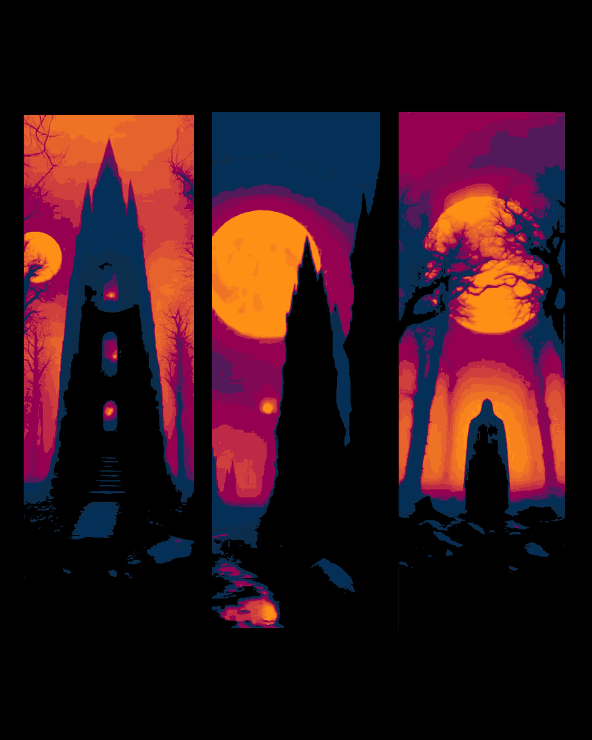 The otherworldly glow of an alien landscape - Set of bookmarks by BooneCo3d HueForge model: The otherworldly glow of an alien landscape - Set of bookmarks by BooneCo3d