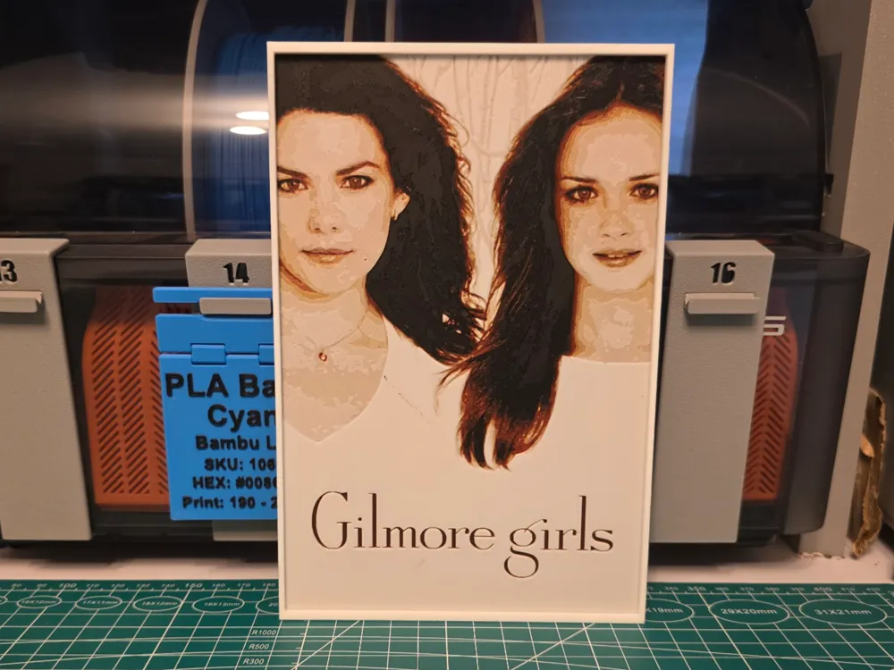 Gilmore Girls Series Poster - Hueforge Art by Lumpy3D HueForge model: Gilmore Girls Series Poster - Hueforge Art by Lumpy3D
