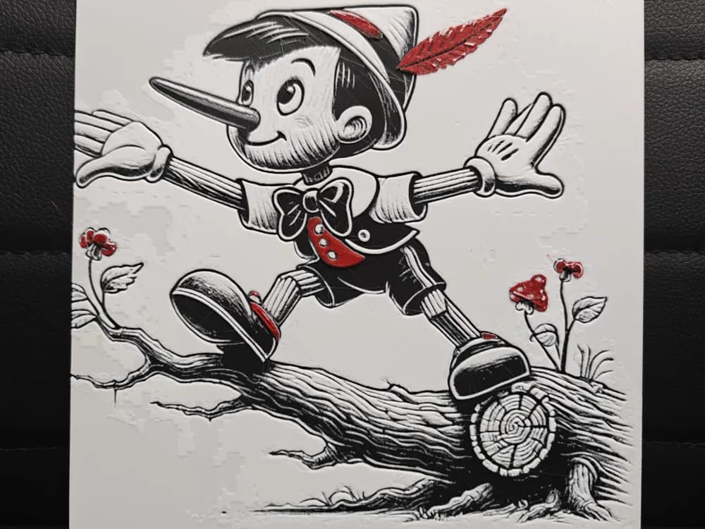 HueForge model: Pinocchio by TheHueforgeLady