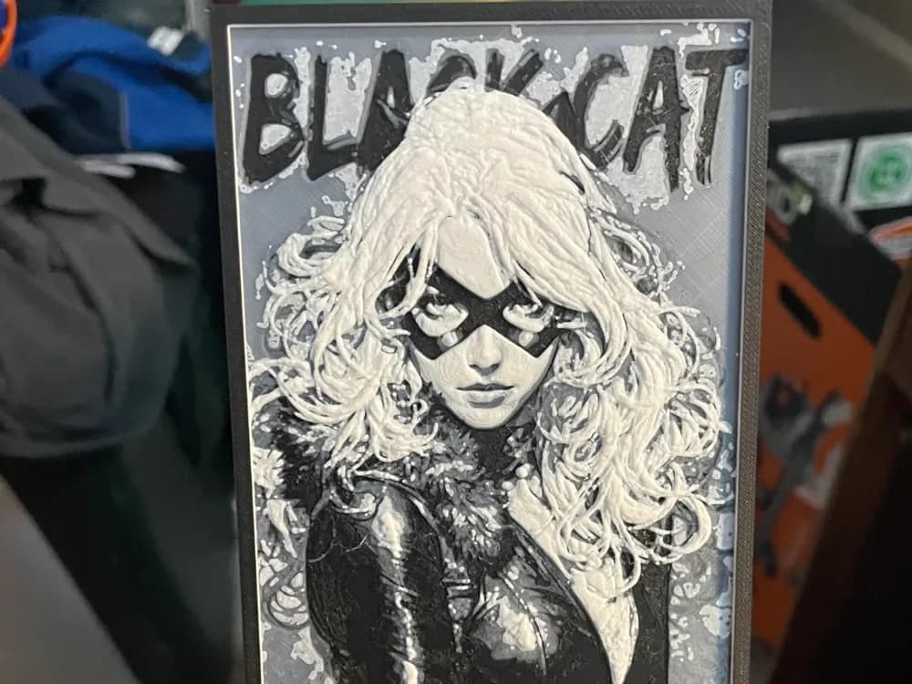 Black Cat V3 Hueforge by Advancedtechworldwide HueForge model: Black Cat V3 Hueforge by Advancedtechworldwide