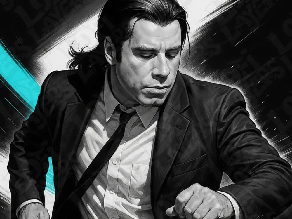 Vincent Vega Hueforge by LoFi Layers HueForge model: Vincent Vega Hueforge by LoFi Layers