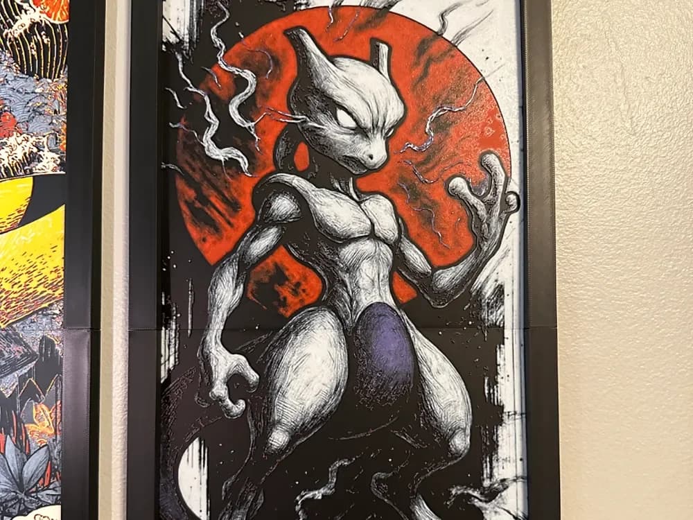 Mewtwo 2-piece Hueforge by Hey Ben HueForge model: Mewtwo 2-piece Hueforge by Hey Ben