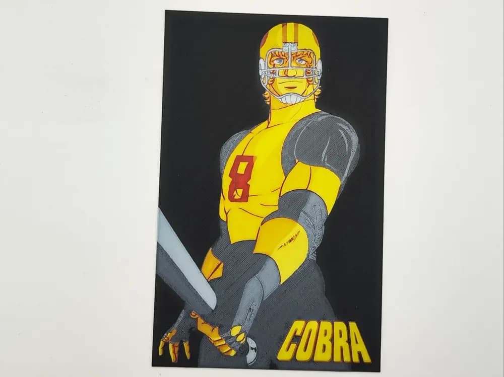 Space adventure Cobra - Rugball - hueforge by Altf4-Formation HueForge model: Space adventure Cobra - Rugball - hueforge by Altf4-Formation