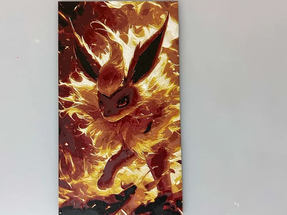 Flareon by 3djd HueForge model: Flareon by 3djd