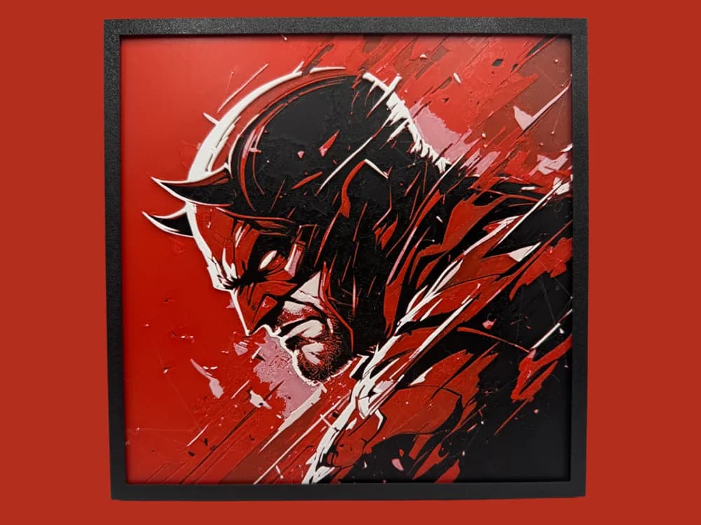 Daredevil - Marvel Comics by Canadian Gamer HueForge model: Daredevil - Marvel Comics by Canadian Gamer