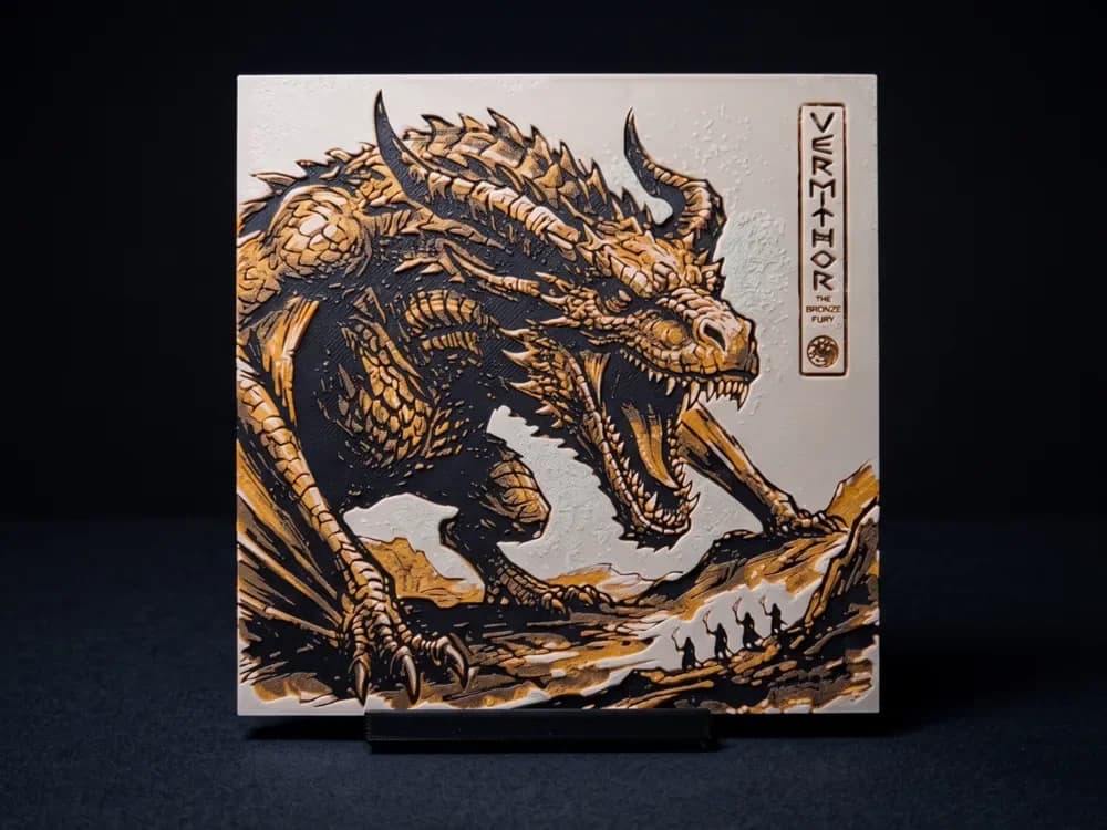 Vermithor, the Bronze Fury - Hueforge Wall Art Vermithor, the Bronze Fury - Hueforge Wall Art