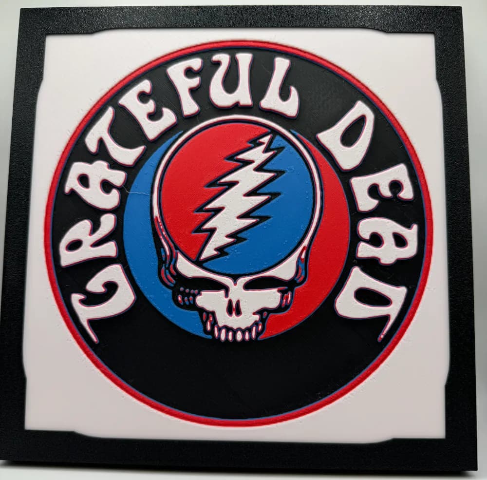 HueForge model: Grateful Dead - Hueforge Cover by Canadian Gamer
