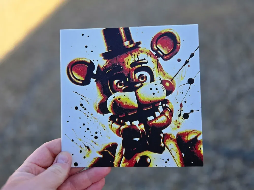 Graffiti Freddy Fazbear Hueforge by 3Ree Printing HueForge model: Graffiti Freddy Fazbear Hueforge by 3Ree Printing