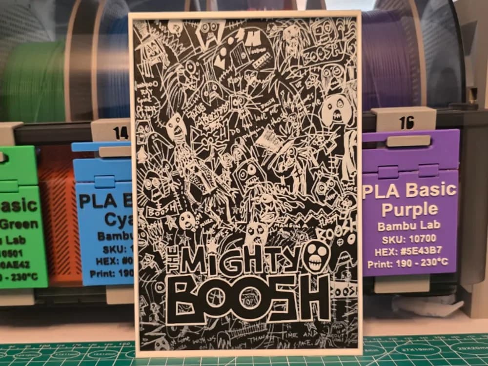 The Mighty Boosh Poster - Hueforge Art by Lumpy3D HueForge model: The Mighty Boosh Poster - Hueforge Art by Lumpy3D