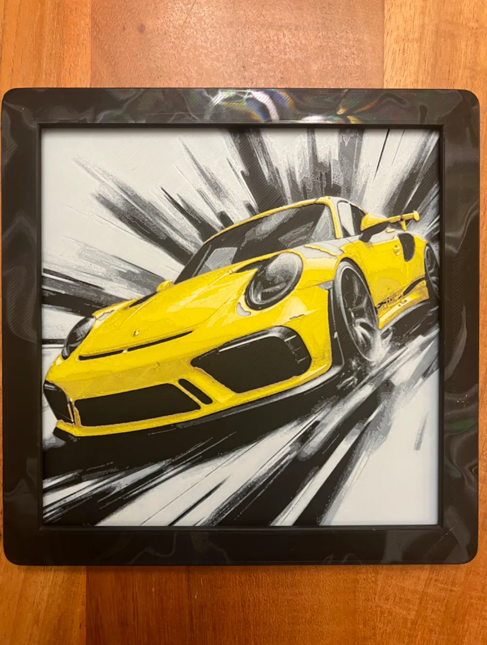 Porsche 911 by JustBe 3D Printing HueForge model: Porsche 911 by JustBe 3D Printing
