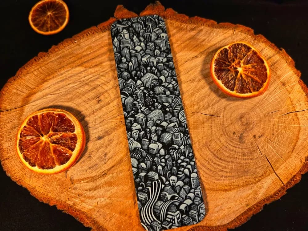 Cartoon City pattern bookmark - hueforge by EternalDesigns3D HueForge model: Cartoon City pattern bookmark - hueforge by EternalDesigns3D