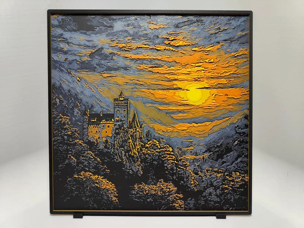 Bran Castle Sunset - Hueforge by BeaN HueForge model: Bran Castle Sunset - Hueforge by BeaN