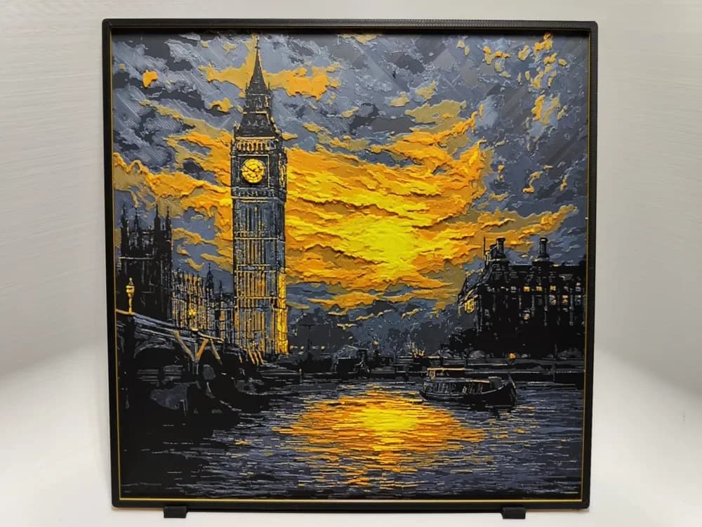 HueForge model: Big Ben Sunset - Hueforge by BeaN