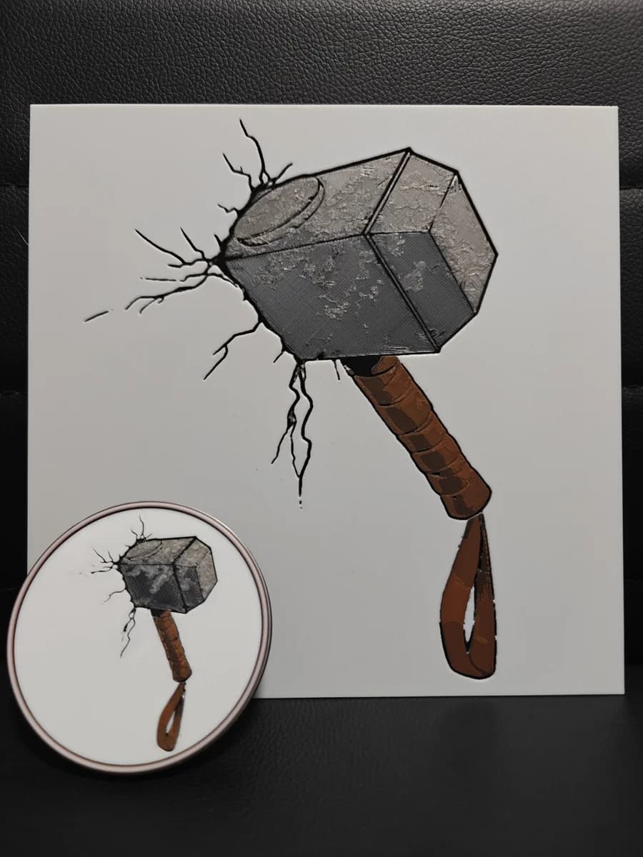 Thor Broken Wall set by TheHueforgeLady HueForge model: Thor Broken Wall set by TheHueforgeLady