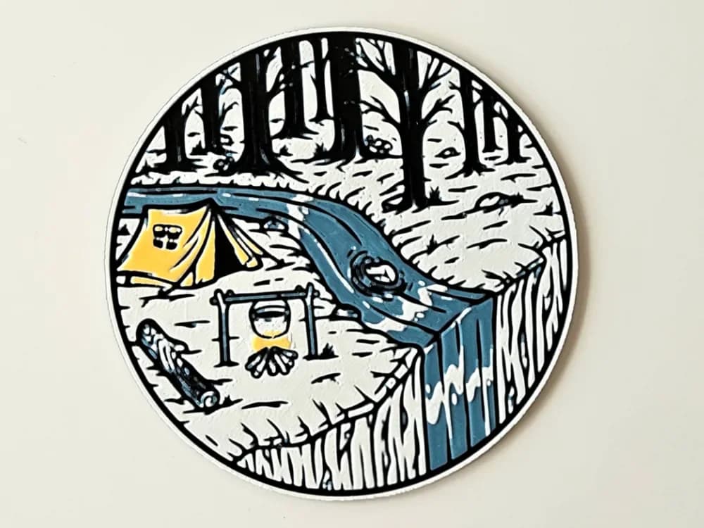 "Wilderness Retreat" - Coasters by C3D HueForge model: "Wilderness Retreat" - Coasters by C3D