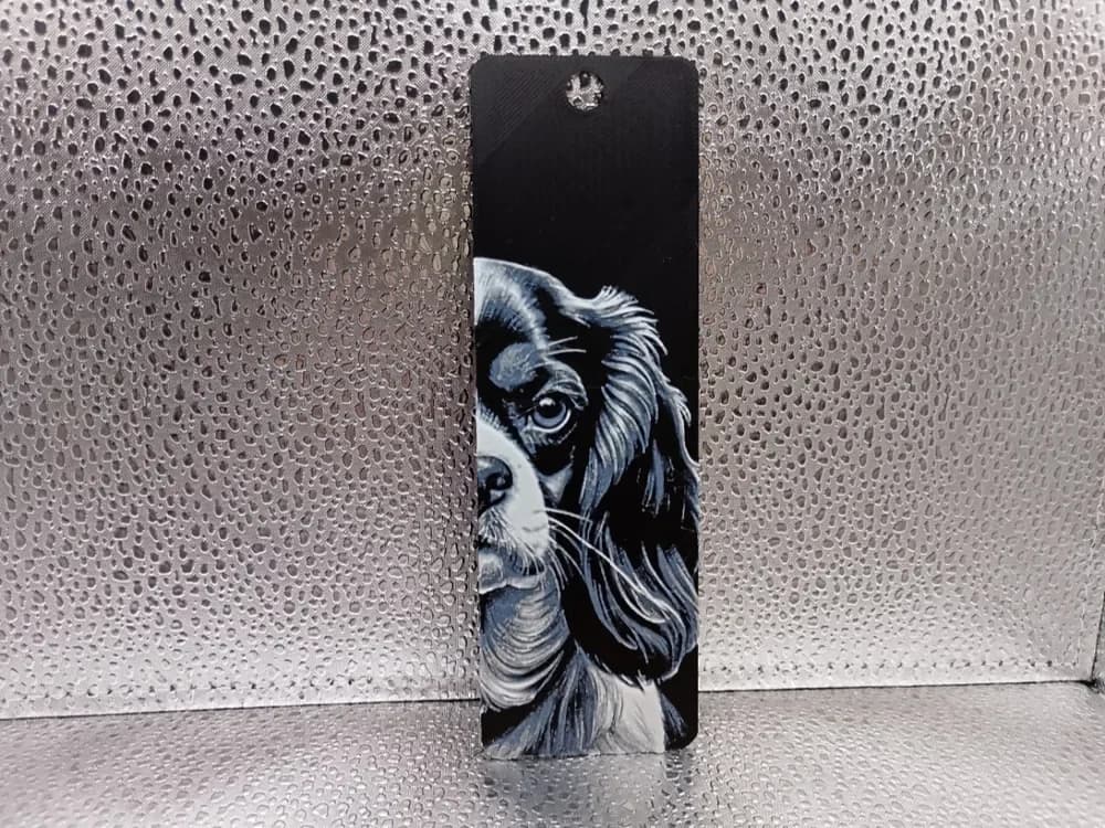 Cavalier King Charles Spaniel – Hueforge Bookmark by Borishotch Industries HueForge model: Cavalier King Charles Spaniel – Hueforge Bookmark by Borishotch Industries