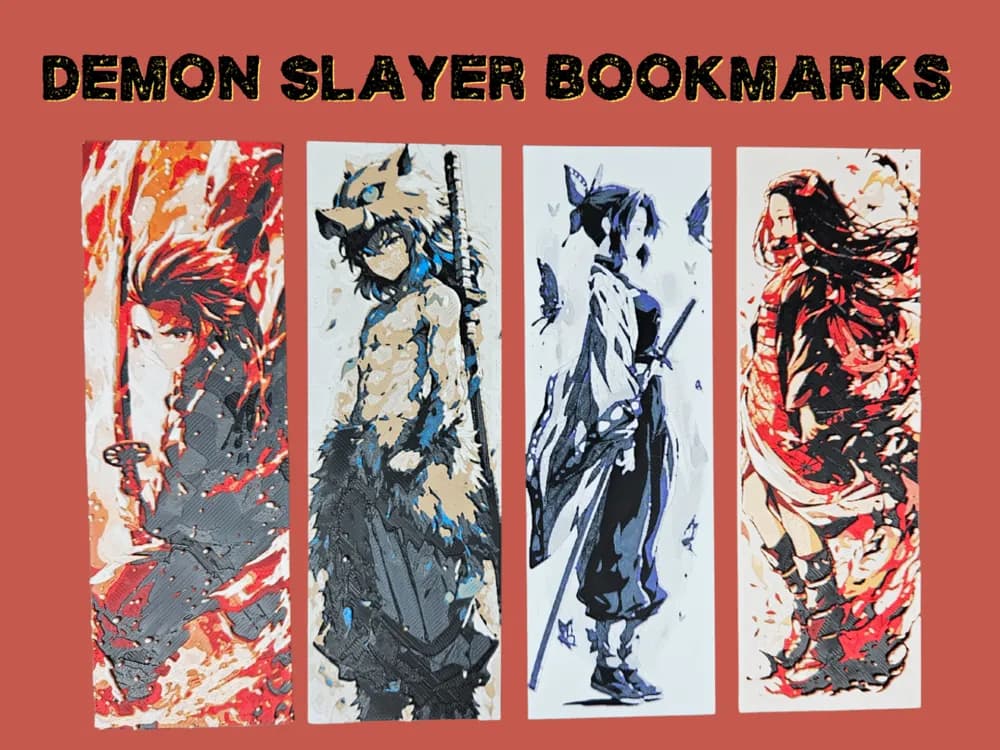HueForge model: Demon Slayer Bookmarks by BusyKikiBee