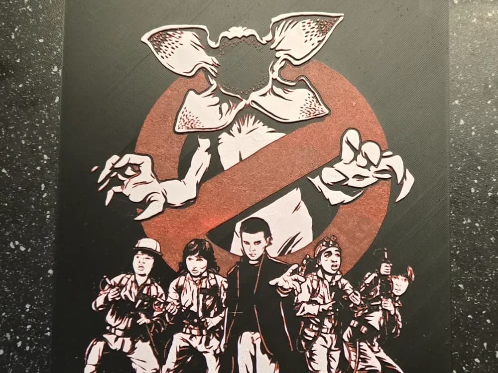 Stranger Thing ghost busters by 3D-Mentiel HueForge model: Stranger Thing ghost busters by 3D-Mentiel