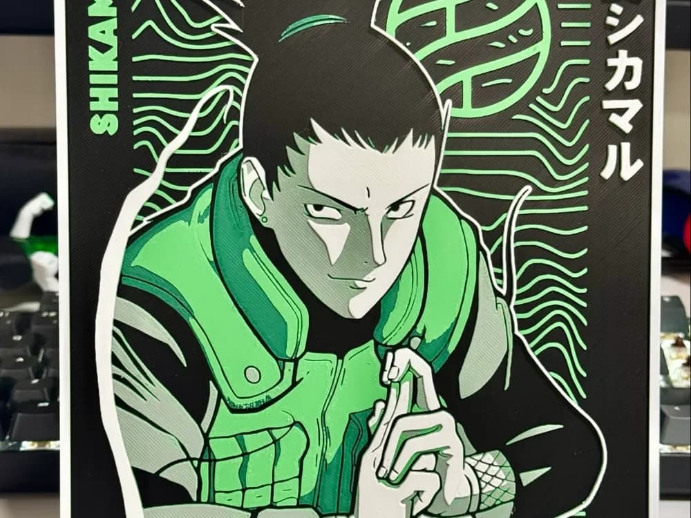 Shikamaru Naruto by Strata Prints HueForge model: Shikamaru Naruto by Strata Prints