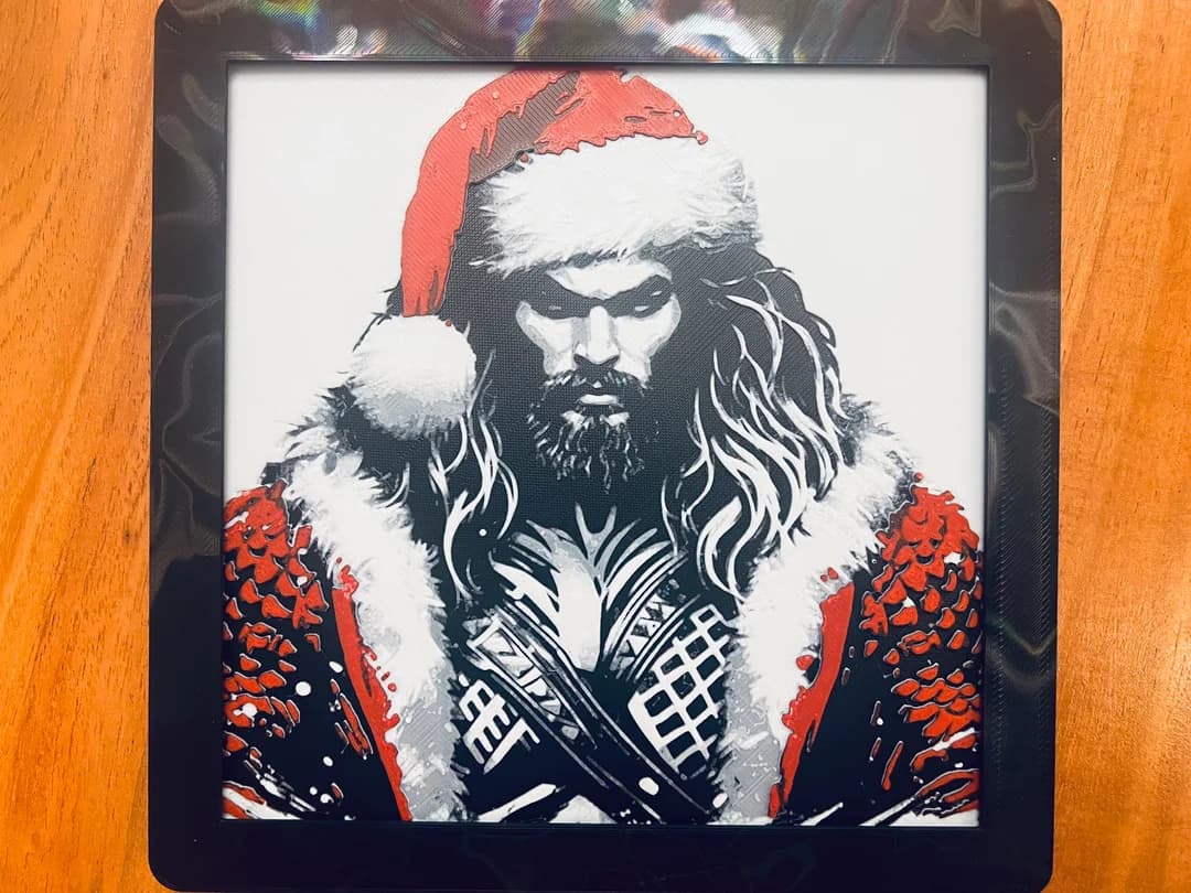 HueForge model: Aqua Santa? by JustBe 3D Printing