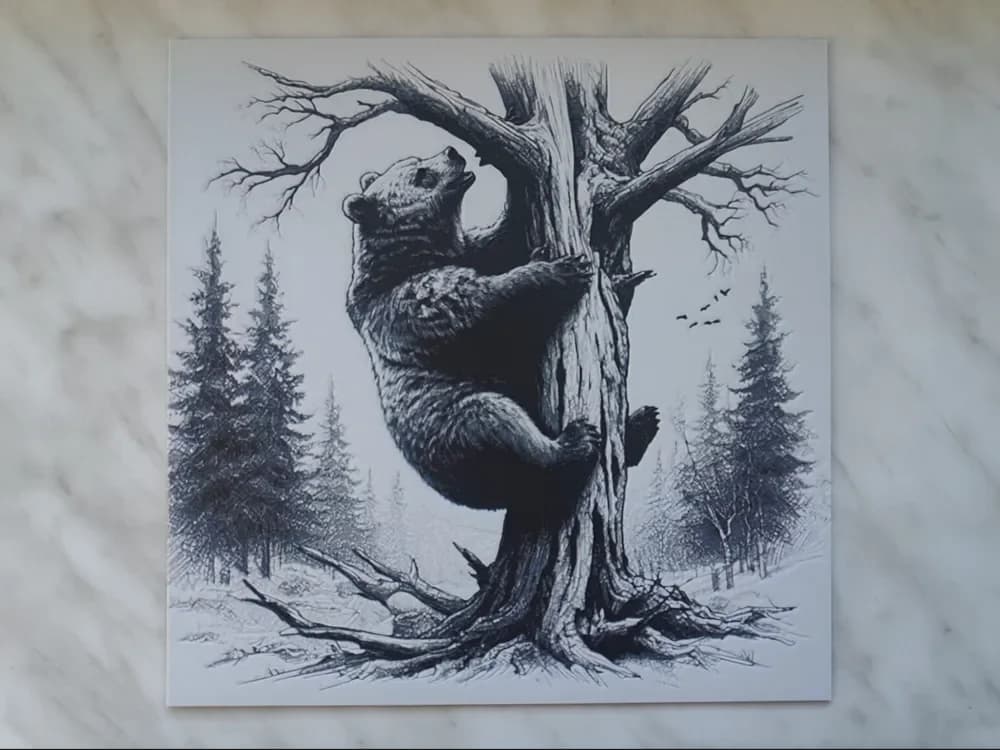 Climbing Bear - Hueforge by BeaN HueForge model: Climbing Bear - Hueforge by BeaN