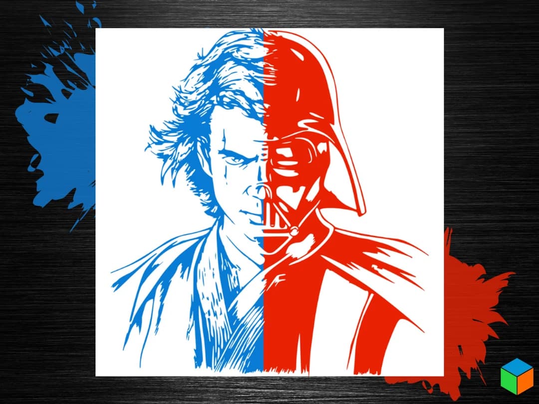 🔥 Anakin / Darth Vader – Duality Poster (Patreon Exclusive) by 3D Prints By Vic HueForge model: 🔥 Anakin / Darth Vader – Duality Poster (Patreon Exclusive) by 3D Prints By Vic