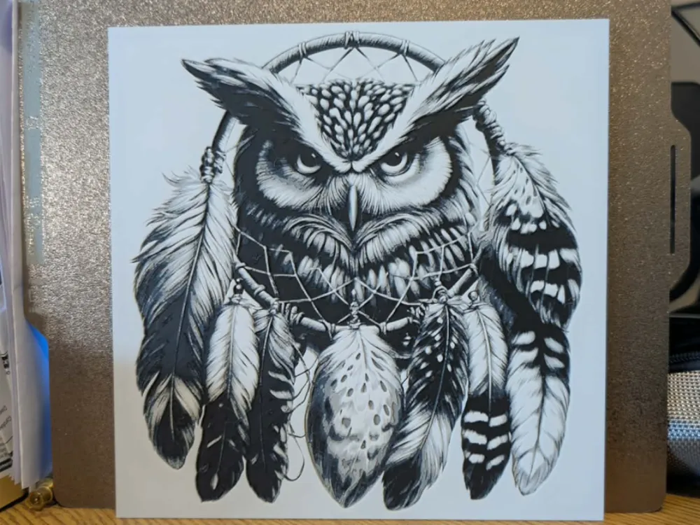 Owl of dreams - hueforge by 3dGlow HueForge model: Owl of dreams - hueforge by 3dGlow