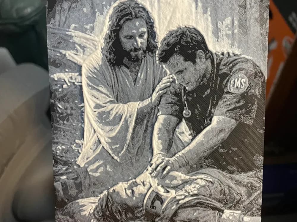 Jesus heling an EMS Hueforge by Advancedtechworldwide HueForge model: Jesus heling an EMS Hueforge by Advancedtechworldwide