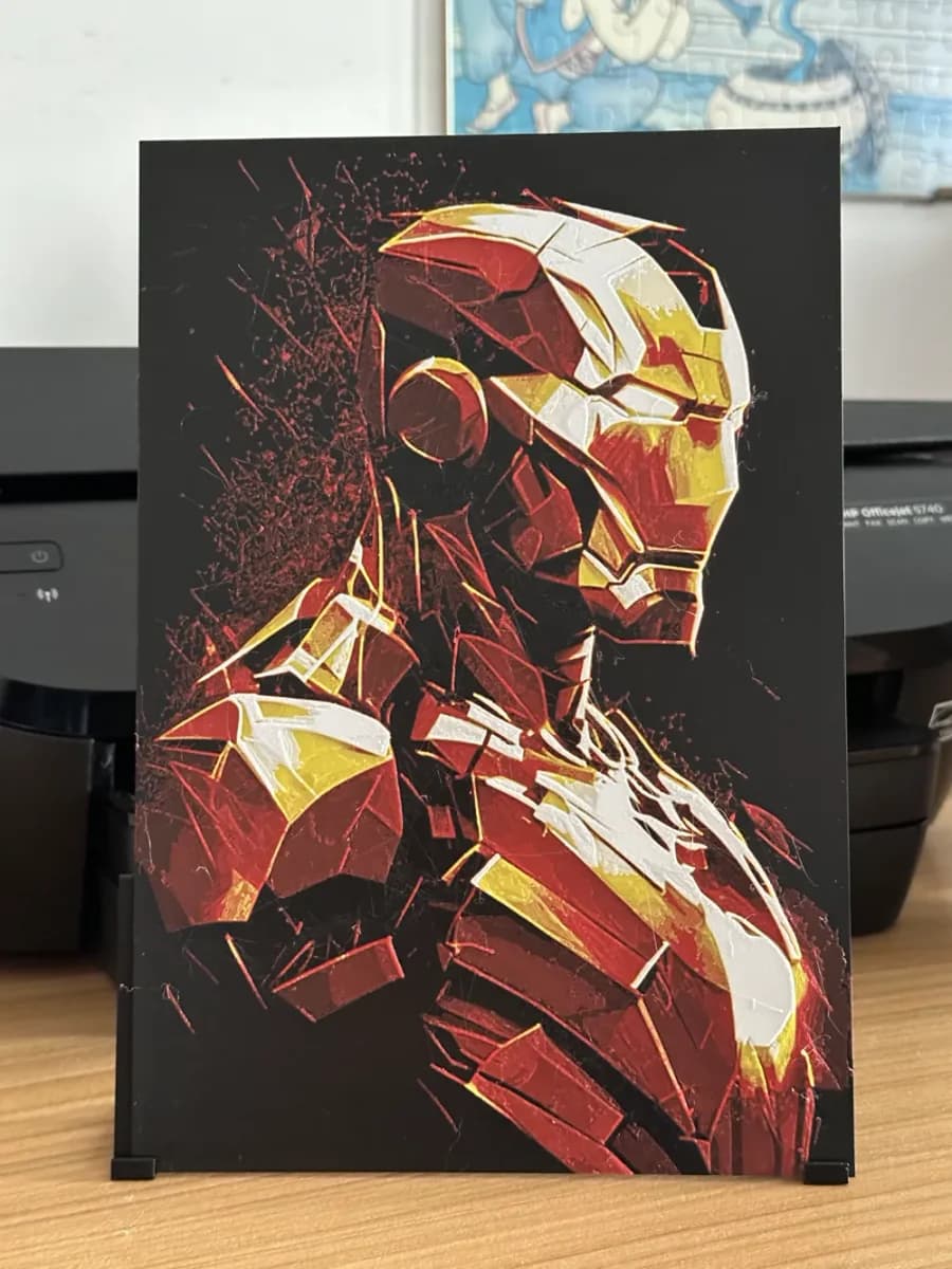 Iron man HueForge art by enricoRE HueForge model: Iron man HueForge art by enricoRE