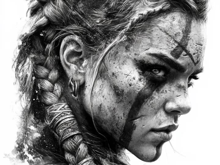 Viking Woman Hueforge 200 x 400 by LoFi Layers HueForge model: Viking Woman Hueforge 200 x 400 by LoFi Layers