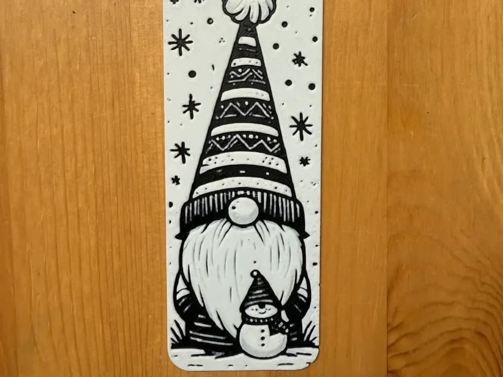 Christmas Gonk Bookmark by Morganja HueForge model: Christmas Gonk Bookmark by Morganja