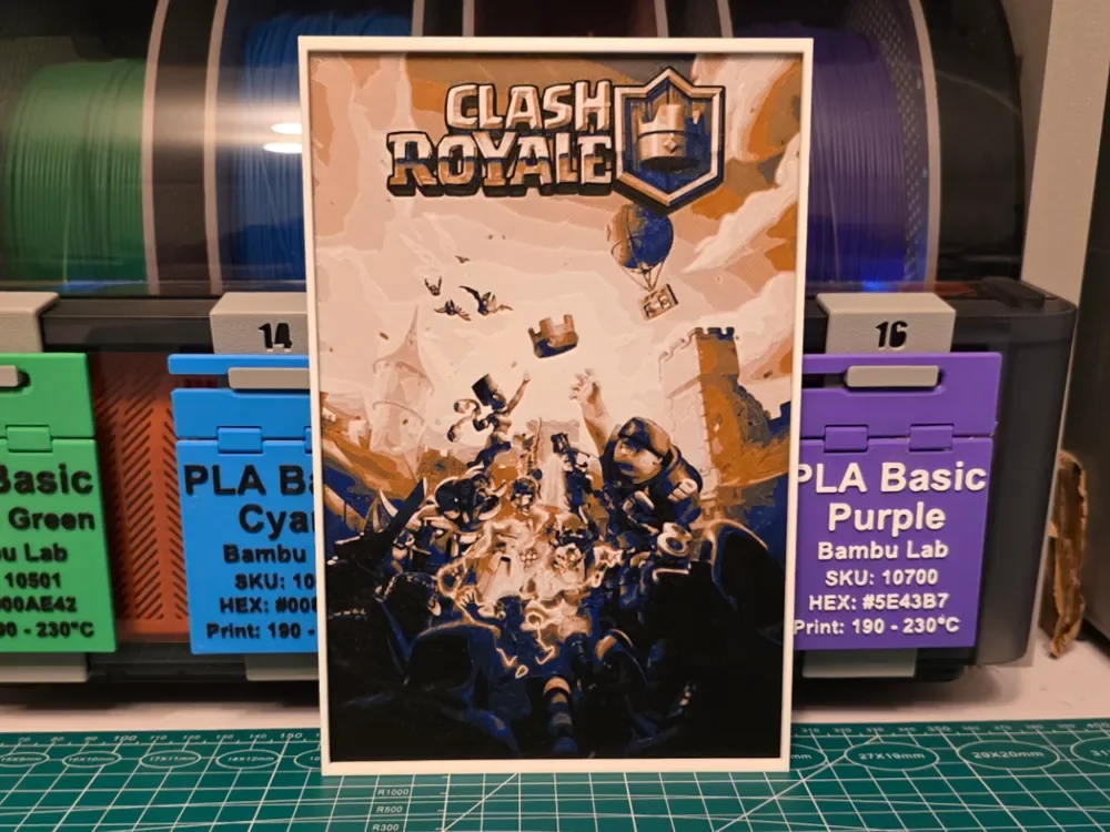 HueForge model: Clash Royale Game Poster - Hueforge Art by Lumpy3D