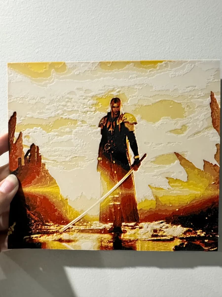 Sephiroth (FF7) - HueForge Print by cyanidesugar HueForge model: Sephiroth (FF7) - HueForge Print by cyanidesugar