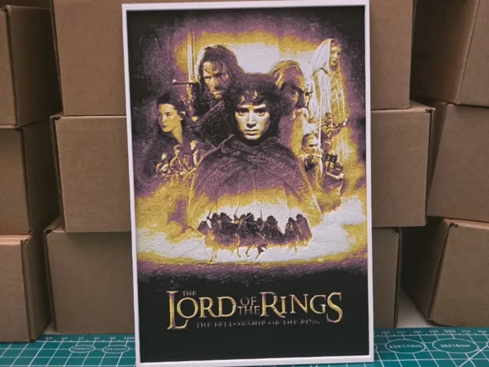 Lord of the Rings The Fellowship of the Ring Art by Lumpy3D HueForge model: Lord of the Rings The Fellowship of the Ring Art by Lumpy3D